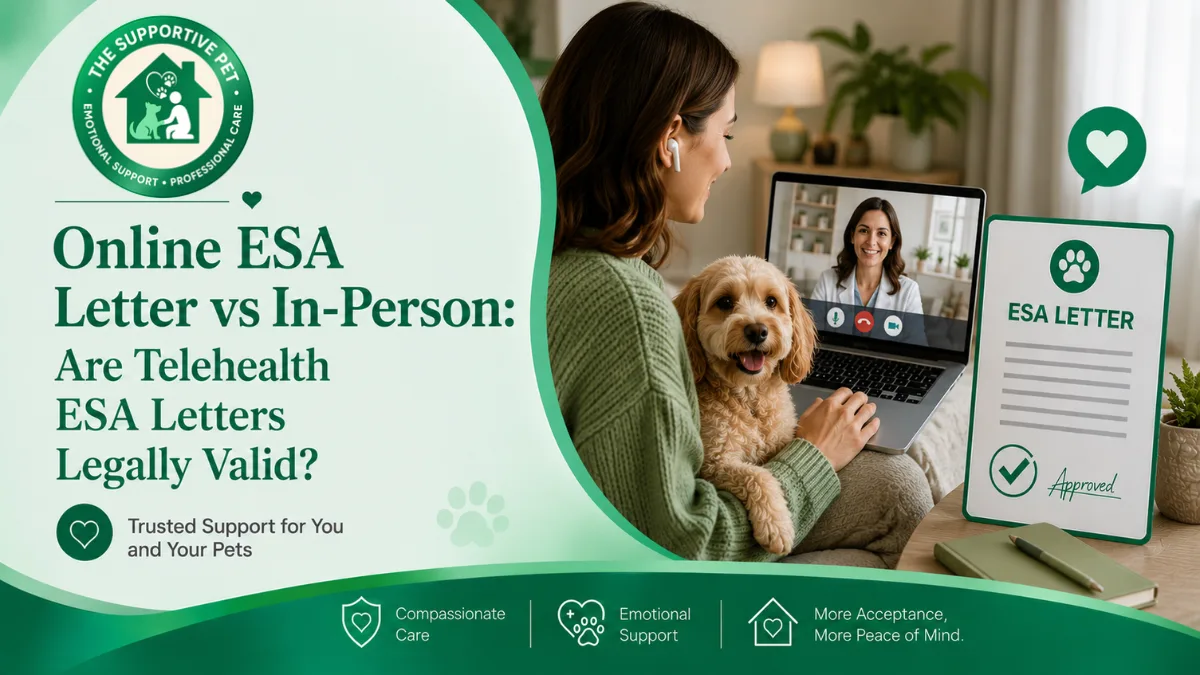 Online ESA Letter vs In-Person: Are Telehealth ESA Letters Legally Valid?